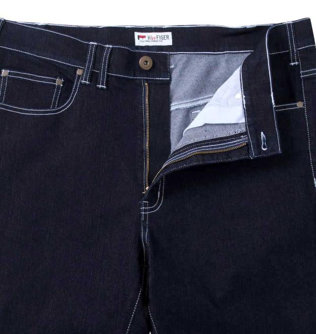 大きいサイズ H by FIGER ストレッチデニムパンツ ネイビー 100cm〜160cm/1264-3100-1-79