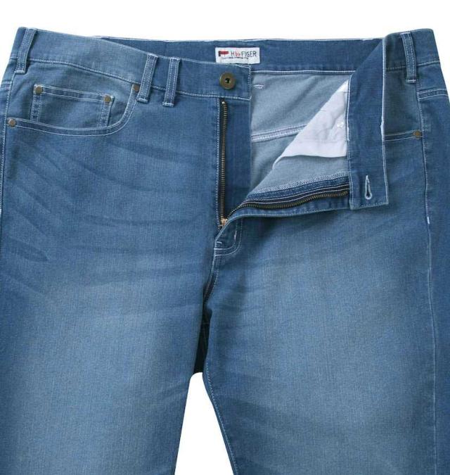 大きいサイズ H by FIGER ストレッチデニムパンツ サックス 100cm〜160cm/1264-3100-4-79