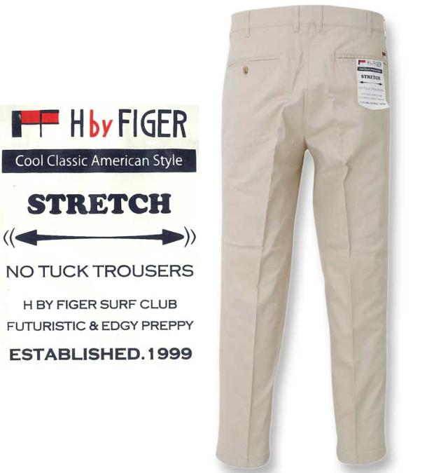 大きいサイズ H by FIGER ストレッチチノパンツ オフホワイト 100cm〜160cm/1264-3230-1-79