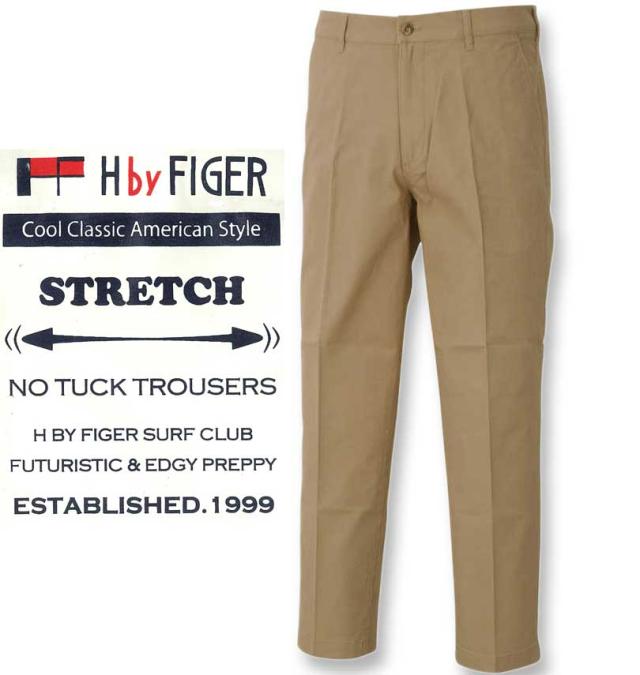 大きいサイズ H by FIGER ストレッチチノパンツ ベージュ 100cm〜160cm/1264-3230-3-79