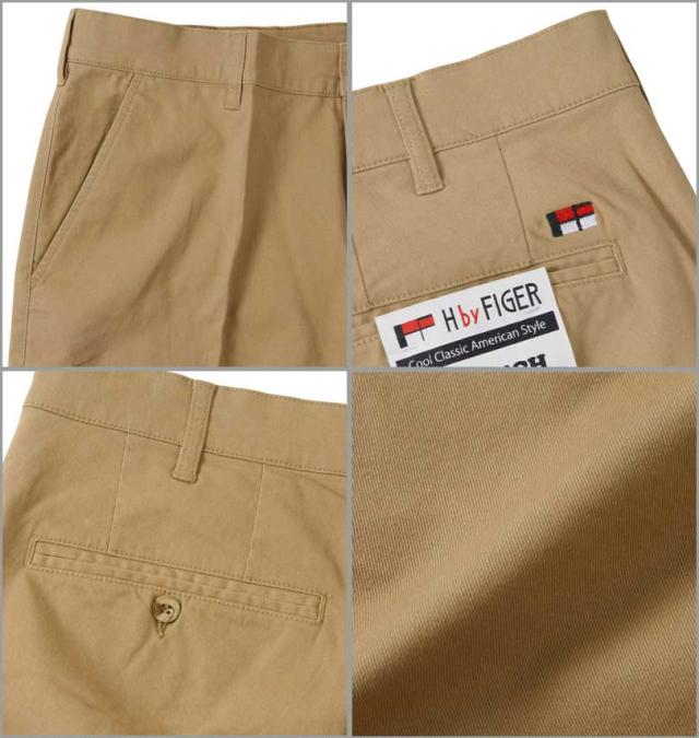 大きいサイズ H by FIGER ストレッチチノパンツ ベージュ 100cm〜160cm/1264-3230-3-79