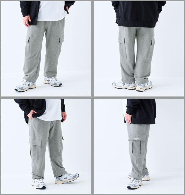 大きいサイズ SEVEN2 裏毛 スウェット カーゴパンツ グレー 3L 4L 5L 6L 8L/1264-5310-1-79