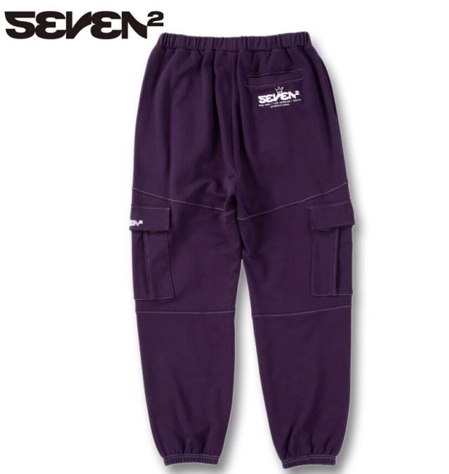 大きいサイズ SEVEN2 裏毛 スウェット カーゴパンツ ダークパープル 3L 4L 5L 6L 8L/1264-5310-3-79
