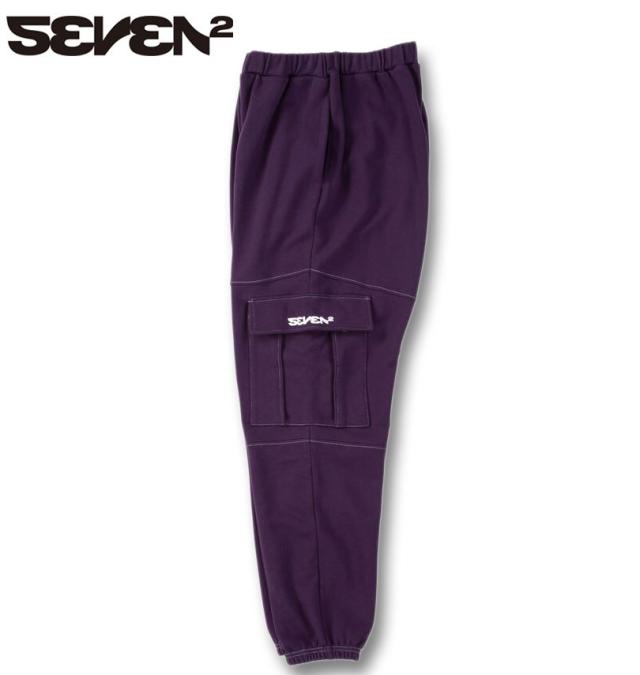 大きいサイズ SEVEN2 裏毛 スウェット カーゴパンツ ダークパープル 3L 4L 5L 6L 8L/1264-5310-3-79