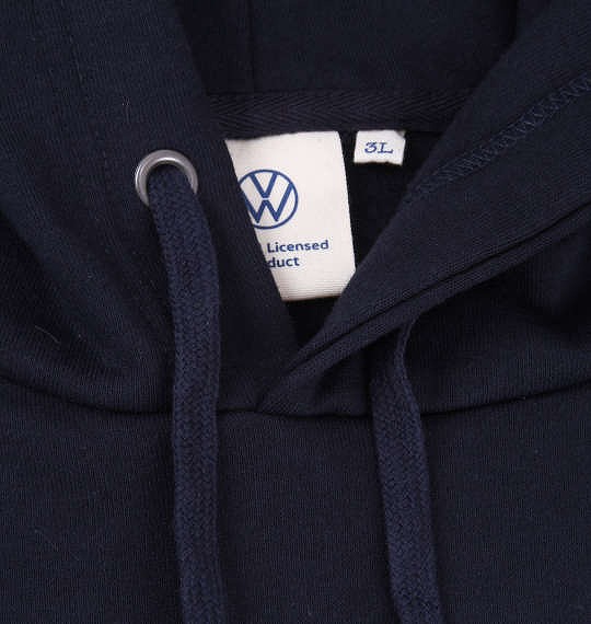 大きいサイズ VOLKSWAGEN 裏起毛 プルパーカー ネイビー 3L 4L 5L 6L 8L/1268-3341-1-79