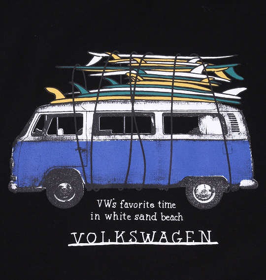 大きいサイズ VOLKSWAGEN 裏起毛 プルパーカー ブラック 3L 4L 5L 6L 8L/1268-3341-2-79