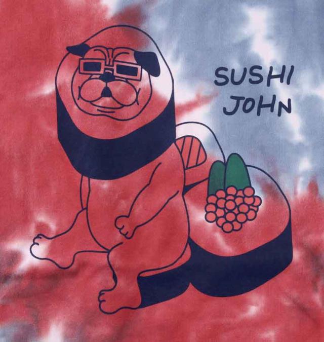 大きいサイズ HUMAROUS PUG SUSHI Community 半袖 Tシャツ レッドタイダイ 3L 4L 5L 6L/1268-4250-1-79