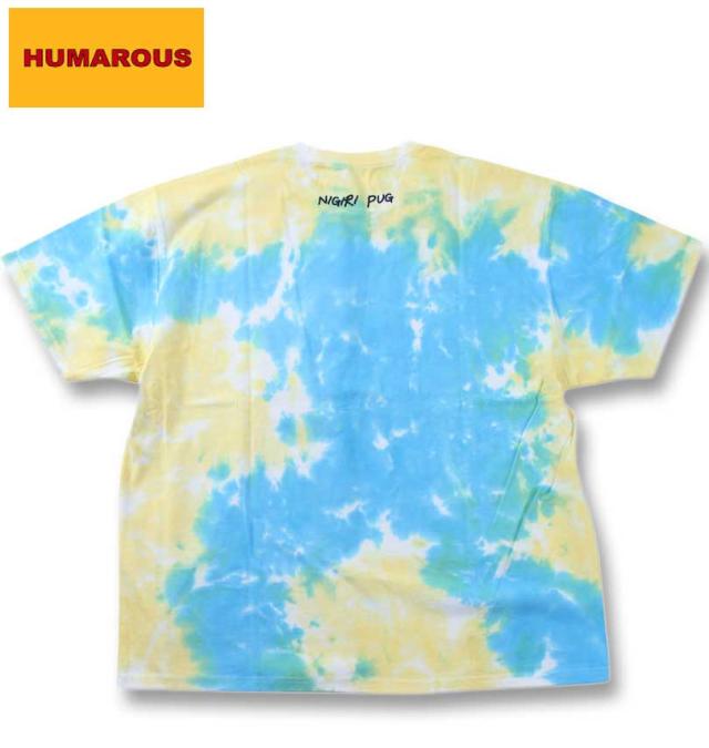 大きいサイズ HUMAROUS PUG SUSHI Community 半袖 Tシャツ イエロータイダイ 3L 4L 5L 6L/1268-4250-2-79