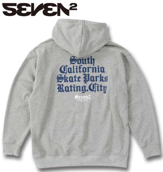 大きいサイズ SEVEN2 裏毛 フルジップ パーカー ヘザーグレー 3L 4L 5L 6L 8L/1268-4302-1-79