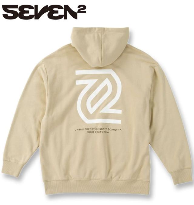 大きいサイズ SEVEN2 裏毛 プルパーカー ベージュ 3L 4L 5L 6L 8L/1268-5301-1-79