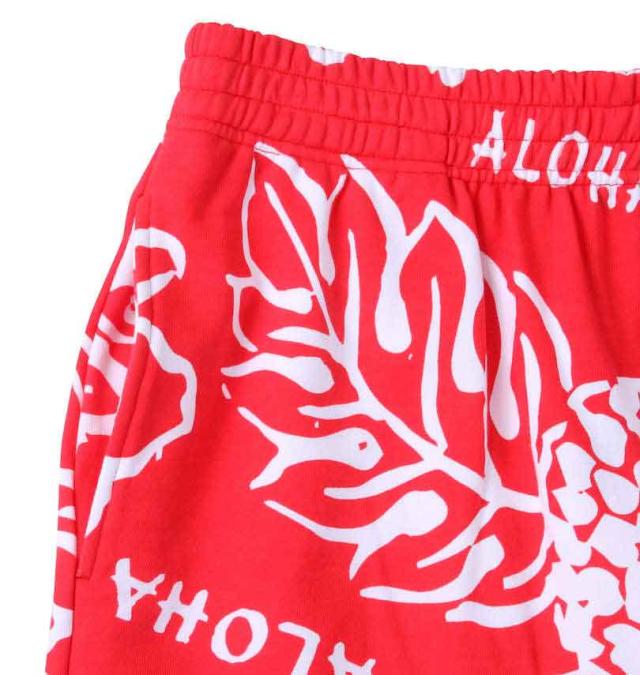 大きいサイズ RealBvoice スウェットハーフパンツ レッド 3L 4L 5L 6L/1274-3273-1-79