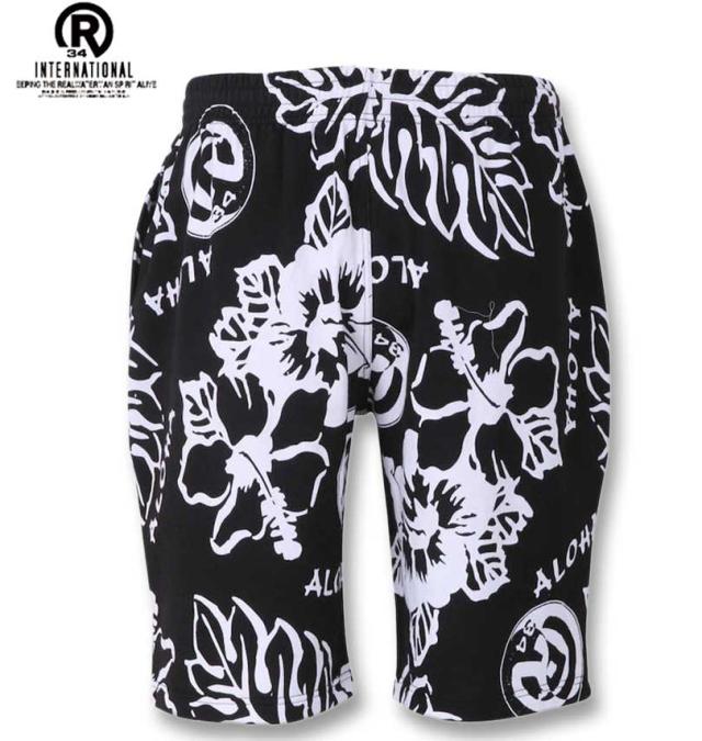 大きいサイズ RealBvoice スウェットハーフパンツ ブラック 3L 4L 5L 6L/1274-3273-2-79