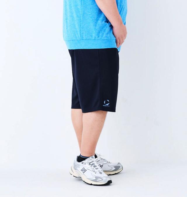 大きいサイズ MOVESPORT ビッグロゴ ハーフパンツ ネイビー 3L 4L 5L 6L/1274-5245-1-79
