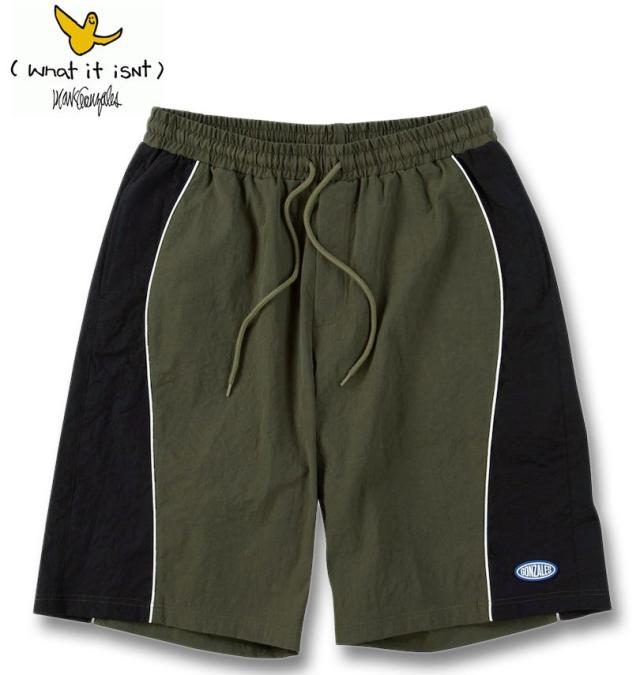 大きいサイズ (What it isNt) ポリストレッチクロス ハーフパンツ カーキ 3L 4L 5L 6L 8L/1274-5530-1-79