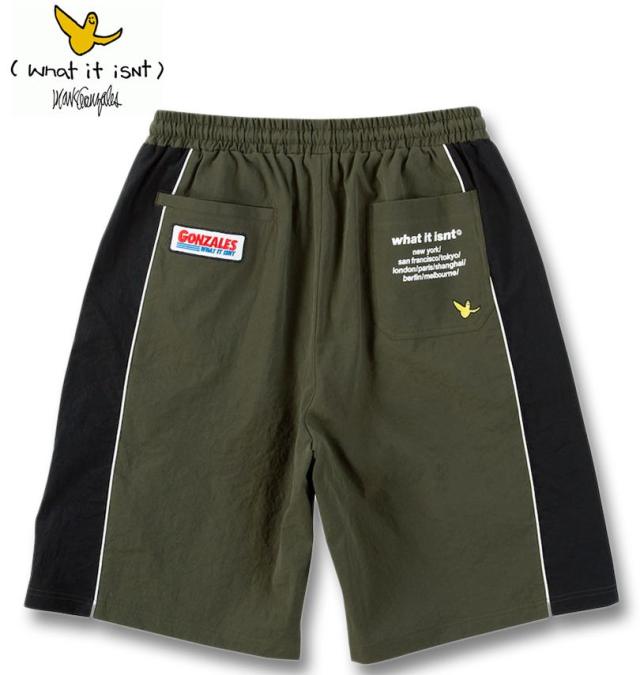 大きいサイズ (What it isNt) ポリストレッチクロス ハーフパンツ カーキ 3L 4L 5L 6L 8L/1274-5530-1-79