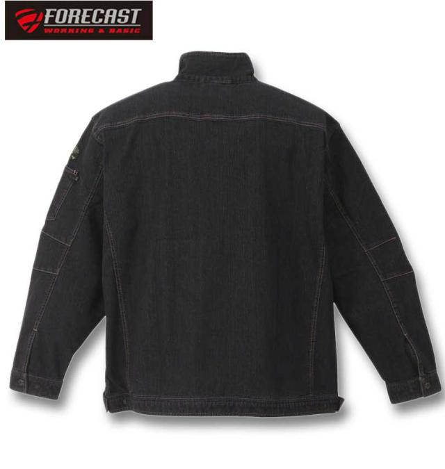 大きいサイズ FORECAST 激ラクデニムブルゾン ブラック 5L 6L 7L 8L/1276-3211-2-79