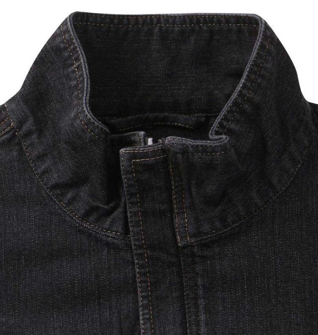 大きいサイズ FORECAST 激ラクデニムブルゾン ブラック 5L 6L 7L 8L/1276-3211-2-79