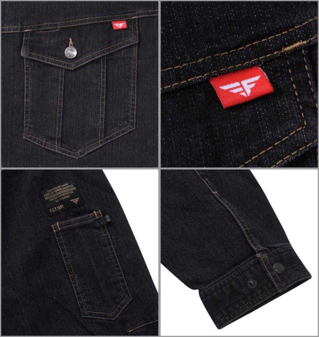 大きいサイズ FORECAST 激ラクデニムブルゾン ブラック 5L 6L 7L 8L/1276-3211-2-79