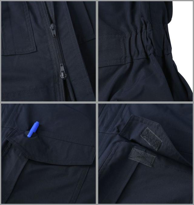 大きいサイズ FORECAST アクティブストレッチ つなぎ ネイビー 3L 4L 5L 6L 7L 8L/1276-5320-1-79