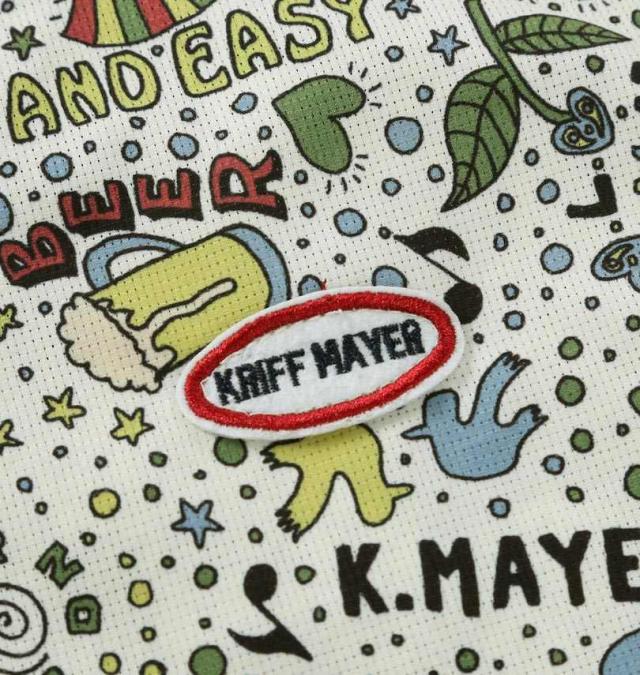 大きいサイズ KRIFF MAYER かるさらエアー 総柄 プリント 開襟 半袖シャツ ナチュラル(ヒッピー柄) 3L 4L 5L 6L 8L/1277-5260-1-79