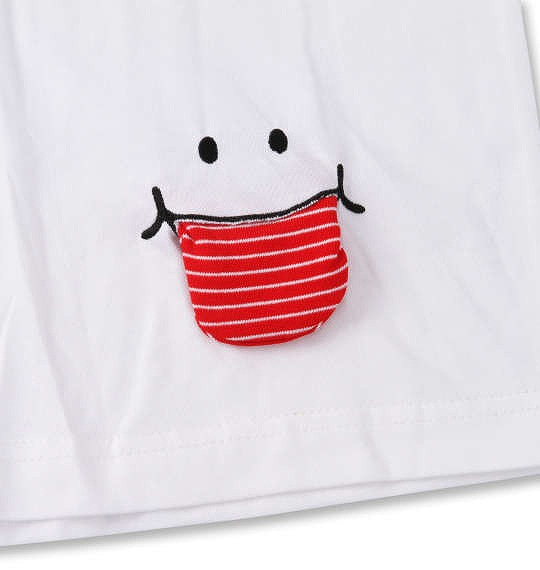 大きいサイズ UP!SMILE クレイジー切替長袖Tシャツ ホワイト 3L 4L 5L 6L/1278-1625-1-79