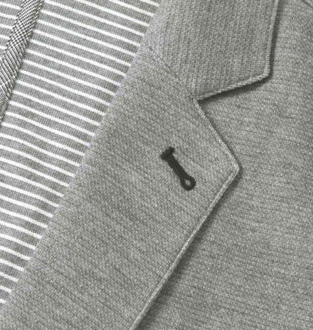 大きいサイズ Mc.S.P 裏ボーダーカットジャケット グレー 3L 4L 5L 6L 7L 8L/1278-3396-1-79