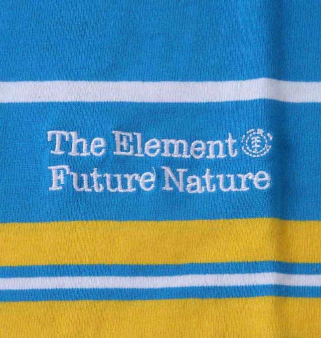 大きいサイズ ELEMENT BIG BORDER半袖Tシャツ ブルー 3L 4L 5L 6L/1278-3552-1-79