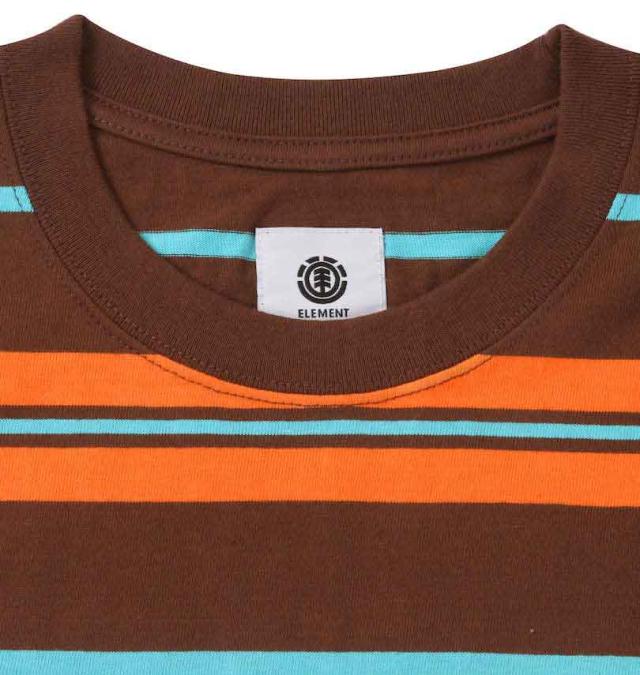 大きいサイズ ELEMENT BIG BORDER半袖Tシャツ ブラウン 3L 4L 5L 6L/1278-3552-3-79