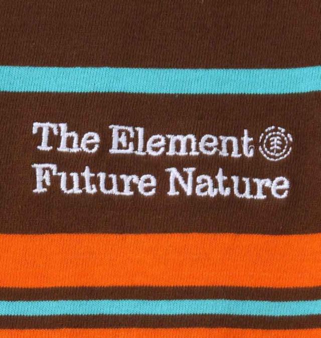 大きいサイズ ELEMENT BIG BORDER半袖Tシャツ ブラウン 3L 4L 5L 6L/1278-3552-3-79