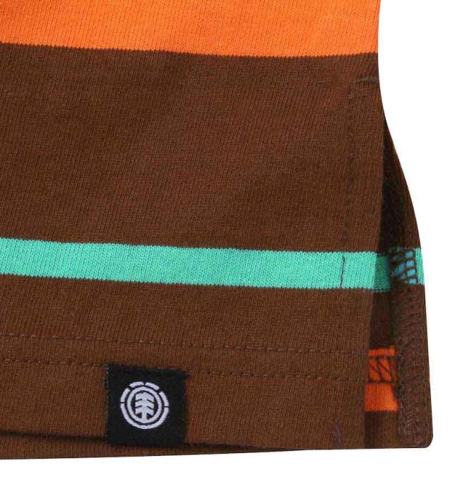 大きいサイズ ELEMENT BIG BORDER半袖Tシャツ ブラウン 3L 4L 5L 6L/1278-3552-3-79