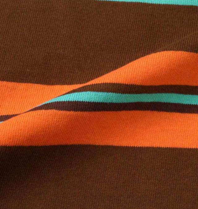 大きいサイズ ELEMENT BIG BORDER半袖Tシャツ ブラウン 3L 4L 5L 6L/1278-3552-3-79