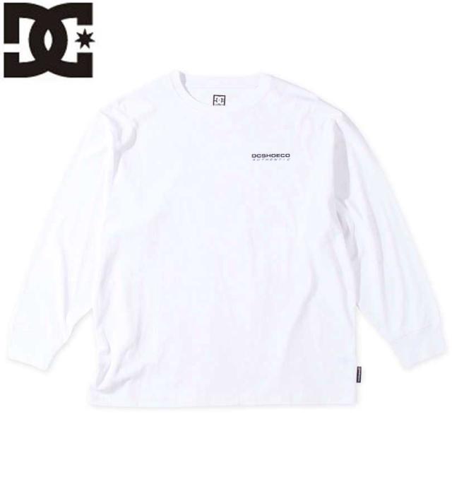 大きいサイズ DCSHOES 23AUTHENTIC OBLIQUE LOGO 長袖Tシャツ ホワイト 3L 4L 5L 6L/1278-3630-1-79