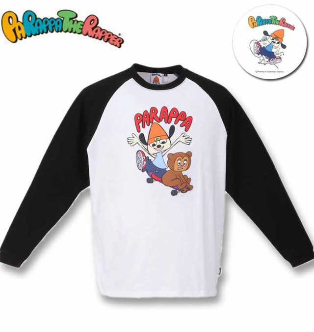 大きいサイズ Pa Rappa The Rapper グラフィック発泡プリント ラグラン長袖Tシャツ ホワイト×ブラック 3L 4L 5L 6L/1278-3667-1-79の通販は