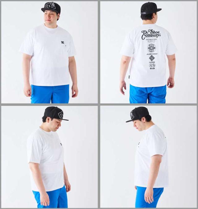 大きいサイズ DCSHOES 24 TECH JERSEY VARIOUS 半袖 Tシャツ ホワイト 3L 4L 5L 6L/1278-4212-1-79