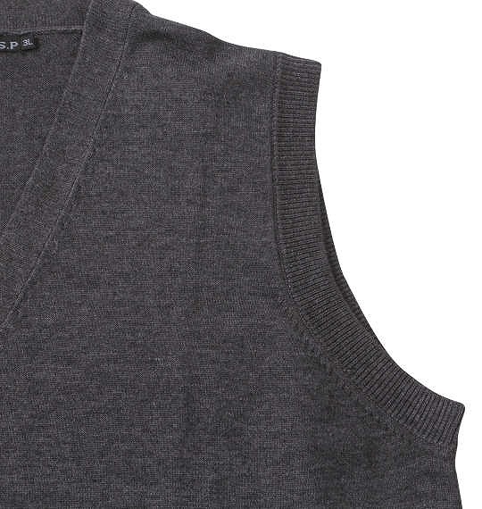 大きいサイズ Mc.S.P ニットベスト チャコール 3L 4L 5L 6L 8L/1278-4376-1-79
