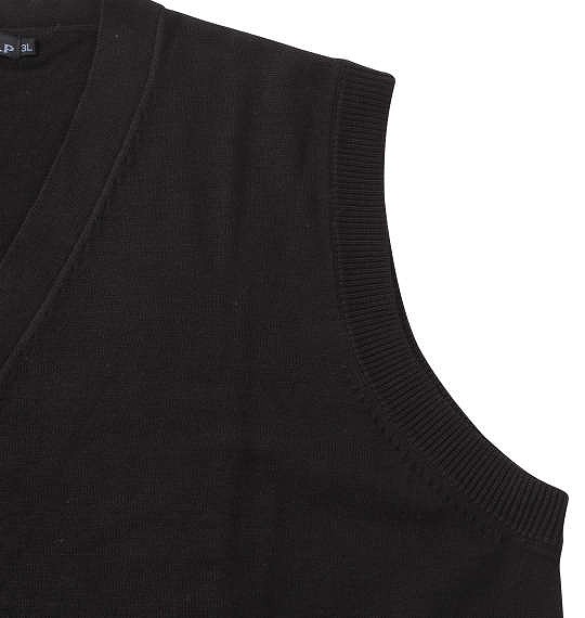 大きいサイズ Mc.S.P ニットベスト ブラック 3L 4L 5L 6L 8L/1278-4376-2-79