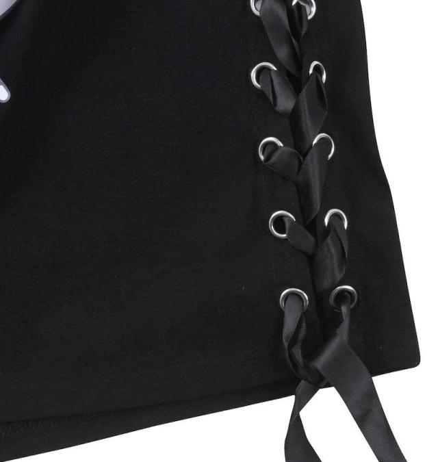 大きいサイズ PSYCHO NATION サイコ×寝田ルネ ナース 半袖 Tシャツ ブラック 3L 4L 5L 6L/1278-4544-1-79