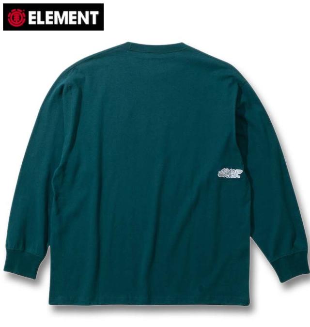大きいサイズ ELEMENT TAG 長袖 Tシャツ ネイビー 3L 4L 5L 6L/1278-4615-3-79