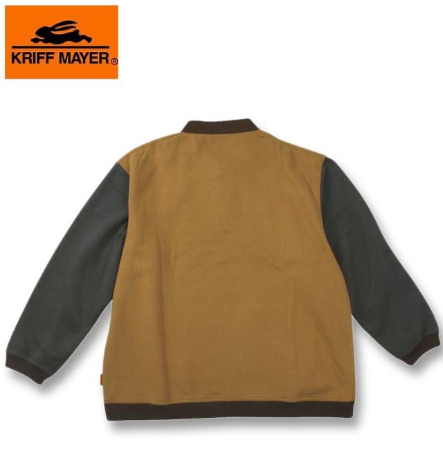 大きいサイズ KRIFF MAYER レトロカラー ヘンリーネック スウェット ベージュ 3L 4L 5L 6L 8L/1278-4691-1-79