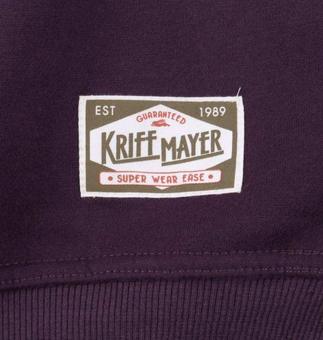 大きいサイズ KRIFF MAYER レトロカラー ヘンリーネック スウェット パープル 3L 4L 5L 6L 8L/1278-4691-3-79
