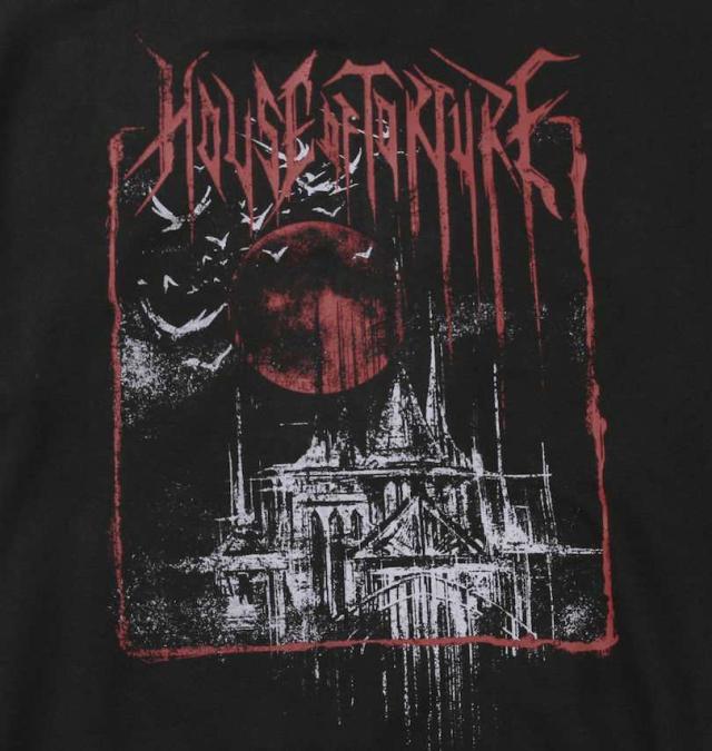 大きいサイズ 新日本プロレス HOUSE OF TORTURE 「RED MOON」 フルジップ パーカー ブラック 3L 4L 5L 6L/1278-4701-1-79