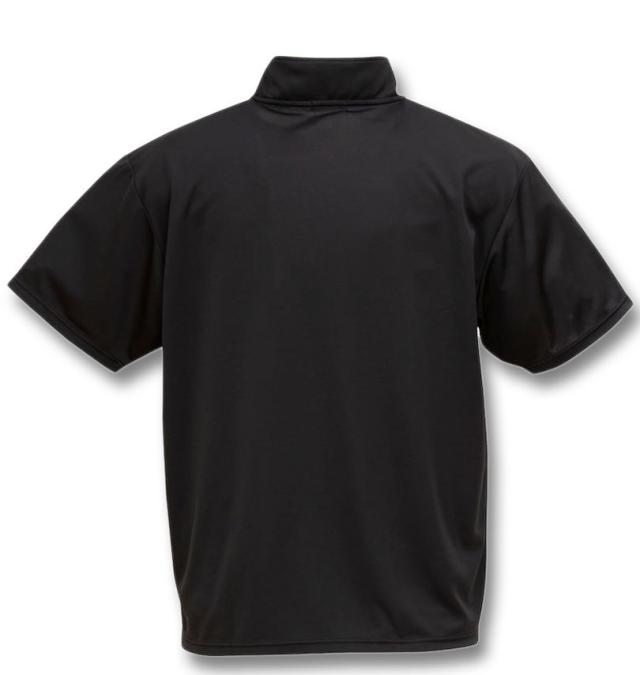 大きいサイズ LE COQ SPORTIF エコペット ハーフジップ 半袖シャツ ブラック 3L 4L 5L 6L/1278-5261-2-79