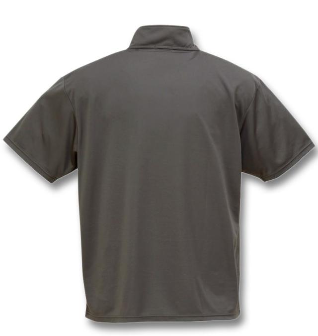 大きいサイズ LE COQ SPORTIF エコペット ハーフジップ 半袖シャツ グレー 3L 4L 5L 6L/1278-5261-4-79