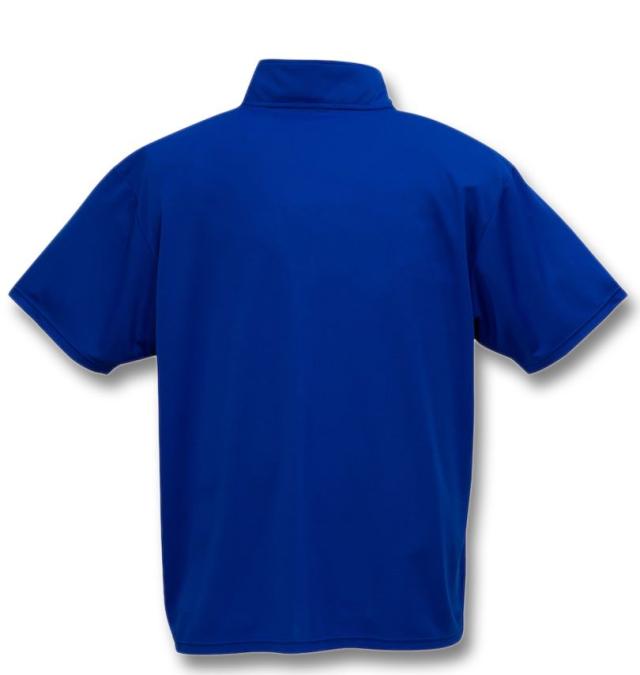 大きいサイズ LE COQ SPORTIF エコペット ハーフジップ 半袖シャツ ブルー 3L 4L 5L 6L/1278-5261-5-79