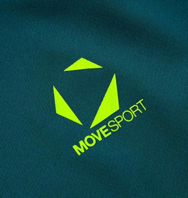 大きいサイズ MOVESPORT ドライメッシュ ビッグロゴ 長袖 シャツ グリーン 3L 4L 5L 6L/1278-5320-4-79