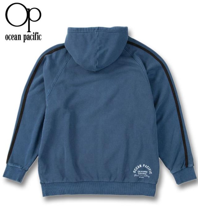 大きいサイズ OCEAN PACIFIC 裏毛 ライン フルジップ パーカー ネイビー 3L 4L 5L 6L 8L/1278-5341-1-79