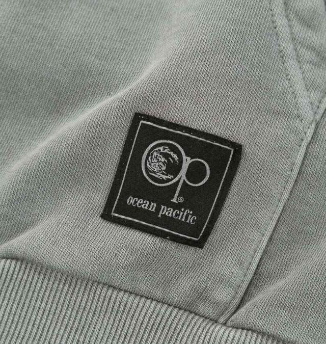 大きいサイズ OCEAN PACIFIC 裏毛 ライン フルジップ パーカー カーキグレー 3L 4L 5L 6L 8L/1278-5341-2-79