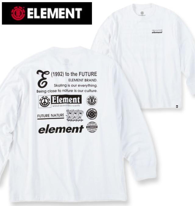 大きいサイズ ELEMENT NUMBER 長袖 Tシャツ ホワイト 3L 4L 5L 6L/1278-5365-1-79