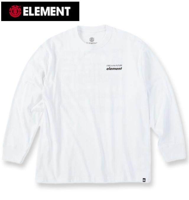 大きいサイズ ELEMENT NUMBER 長袖 Tシャツ ホワイト 3L 4L 5L 6L/1278-5365-1-79