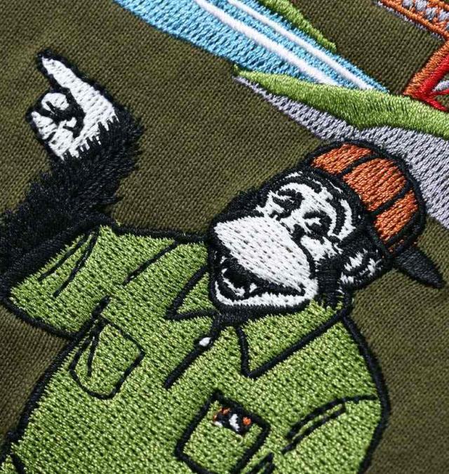 大きいサイズ BEN DAVIS スーベニア刺繍 半袖 Tシャツ カーキ 3L 4L 5L 6L/1278-5559-1-79